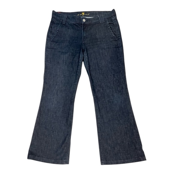 7 For All Mankind Indigo Boot Cut Jeans - Picture 1 of 10